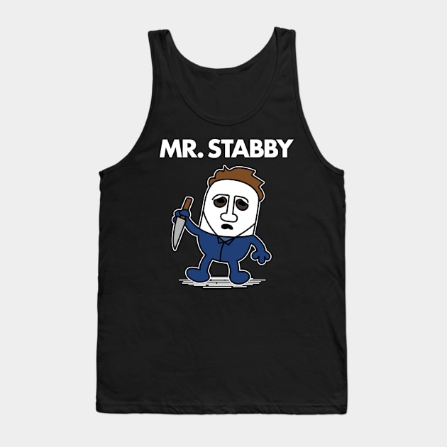 MR. STABBY (white-out) Tank Top by andrew_kelly_uk@yahoo.co.uk